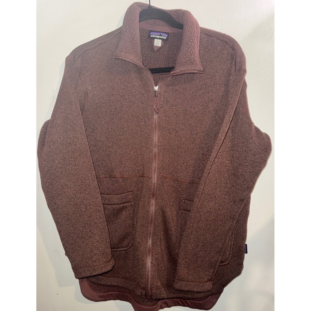 Patagonia Better Sweater Full Zip Jacket Womens Small Burgundy Fleece